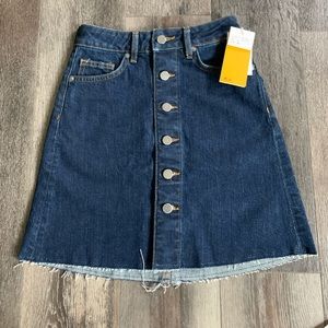 High Waisted Denim Skirt — NWT